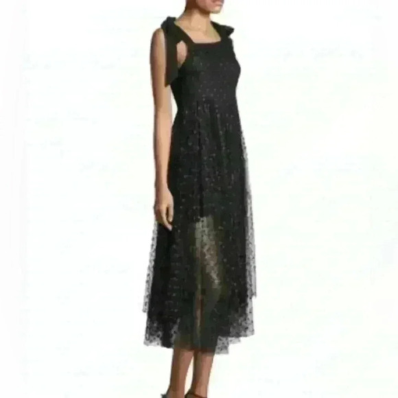 Delfi collective tie strap sheer whimsigoth witchy romantic midi dress sz. Small - Picture 1 of 8